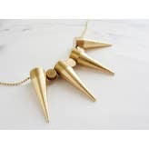 Four Spike Statement Necklace